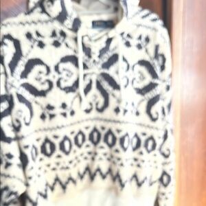 Ralph Lauren Black and Cream Graphic Sweatshirt